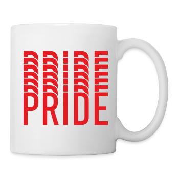 Pride : Motif de lettres répété - Mug blanc - blanc - Droite