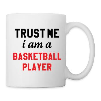 Trust me I am a basketball player - Mug - white - Right