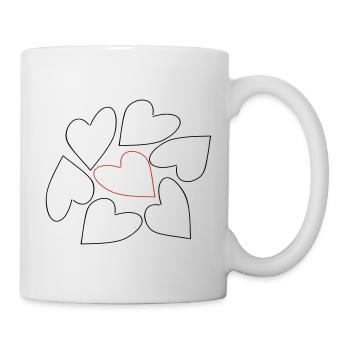 Herzen / Cœurs - Mug blanc - blanc - Droite
