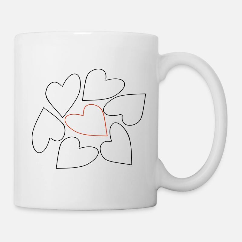 Herzen / Hearts - Mug - white