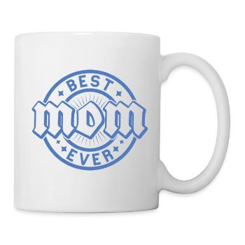 Das beste blaue Abzeichen-Design aller Zeiten - Tasse - Weiß - Rechts