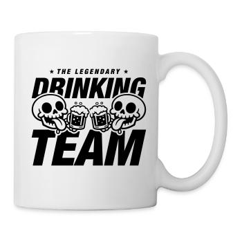 Drinking Team Skelett Bier - Tasse - Weiß - Rechts