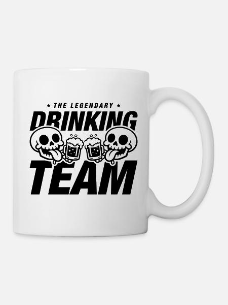 Drinking Team Skelett Bier - Tasse - Weiß