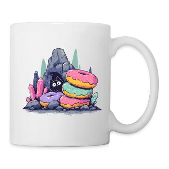 Trésor de chat dans la grotte de cristal Donut - Mug blanc - blanc - Droite