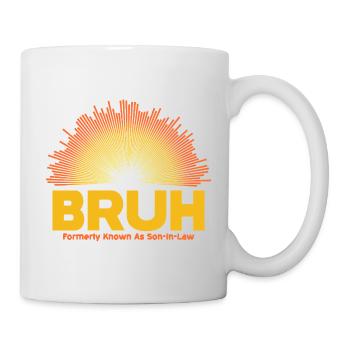 Bruh Sunburst Logo – Schwiegersohn - Tasse - Weiß - Rechts