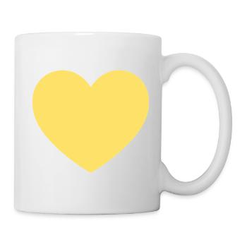 yellow heart yellow gift Valentine's Day - Mug - white - Right