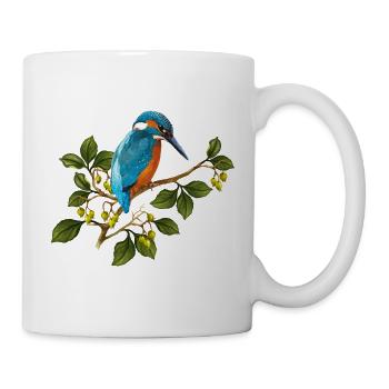 Bunter Vogel - Tasse - Weiß - Rechts