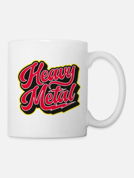Heavy Metal Bold 3D-Skript - Tasse - Weiß