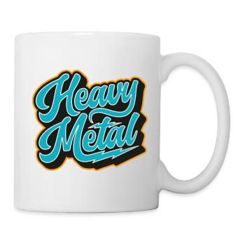 Heavy Metal Retro-Skript - Tasse - Weiß - Rechts
