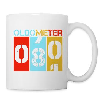 Oldometer 80 Turning 80 Retro Birthday Milestone - Mug - white - Right