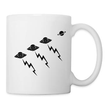 UFO Flotte Invasion Blitz Angriff - Tasse - Weiß - Rechts
