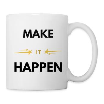Mach es möglich – Motivationales minimalistisches Design - Tasse - Weiß - Rechts
