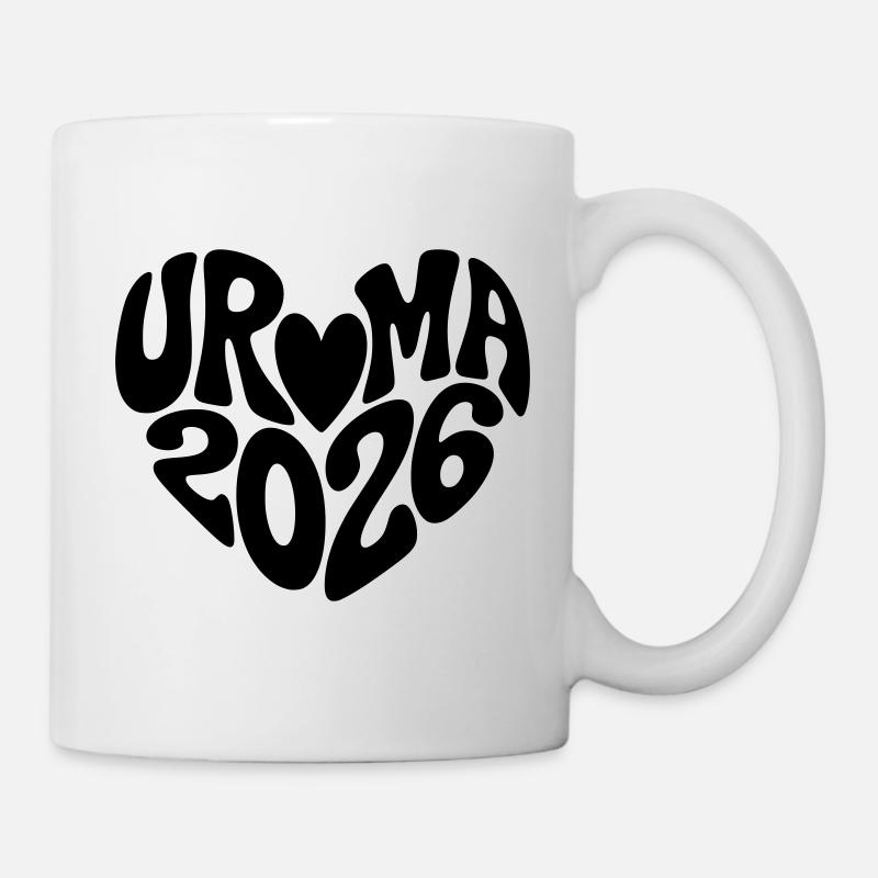 Uroma 2026 Herz Form - Tasse - Weiß