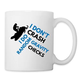 Schneemobil, ich stürze nicht ab, lustiges Schneemobil - Tasse - Weiß - Rechts