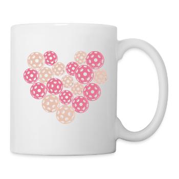 Cadeau sportif en cœur de la Saint-Valentin pour le pickleball - Mug blanc - blanc - Droite