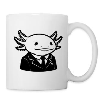 Axolotl in a Suit – Business Tier Design - Mug - white - Right