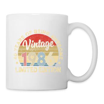 Vintage Vintage 1986 – 40-års jubilæum - Kop/krus - hvid - Højre