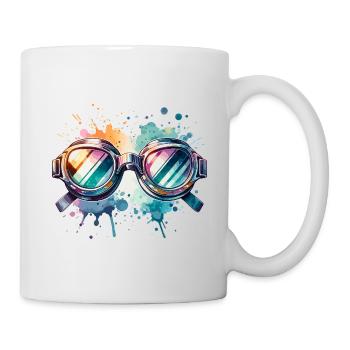 Colorful round swimming goggles Splash Design - Tasse - Weiß - Rechts