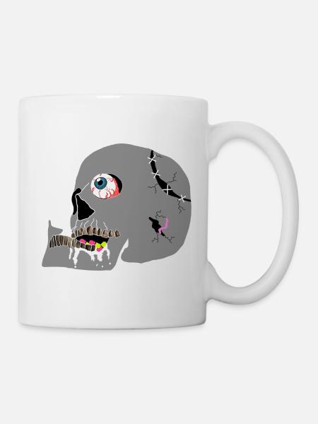 Schädel - Tasse - Weiß
