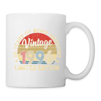 30. Geburtstag für ihn 1996 30-jähriger Geburtstag - Tasse - Weiß - Rechts