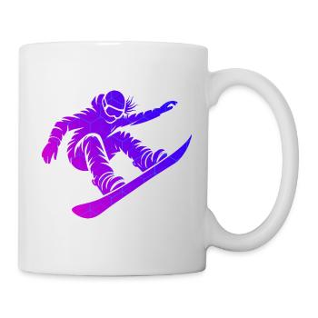 Déclaration pour tous les snowboards féminins - Mug blanc - blanc - Droite
