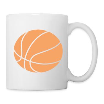 Minimales Basketball-Sportball-Design - Tasse - Weiß - Rechts