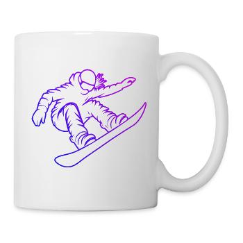 Kompaktes Snowboard Design für Snowboard für - Tasse - Weiß - Rechts