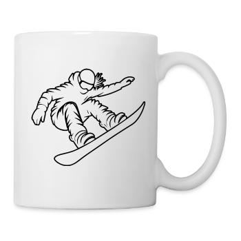 Frisches Snowboard Motiv für Snowboard für Frauen - Tasse - Weiß - Rechts