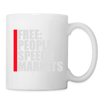 Free Speech Markets People Libertarian Freedom Logo - Mug - white - Right