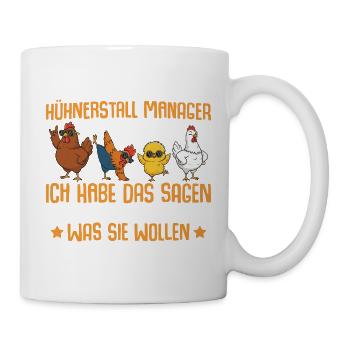 Farmer Chicken Coop Manager Chickens - Mug - white - Right