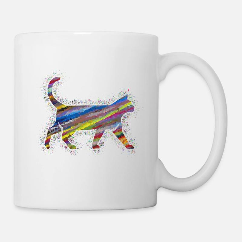 Animaux arc-en-ciel Prisme Chat - Mug blanc - blanc