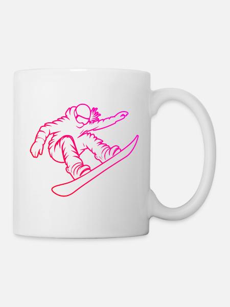 Ein Motiv nur für Snowboard für Frauen - Tasse - Weiß