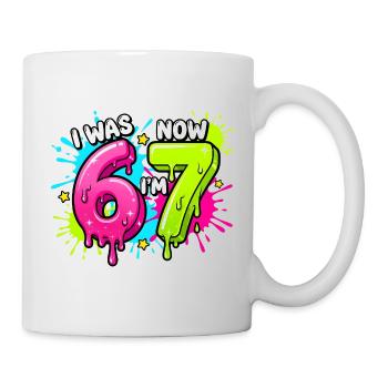 J’avais 6 ans, maintenant j’ai 7 ans et j’ai un design d’âge de 7 ans - Mug blanc - blanc - Droite
