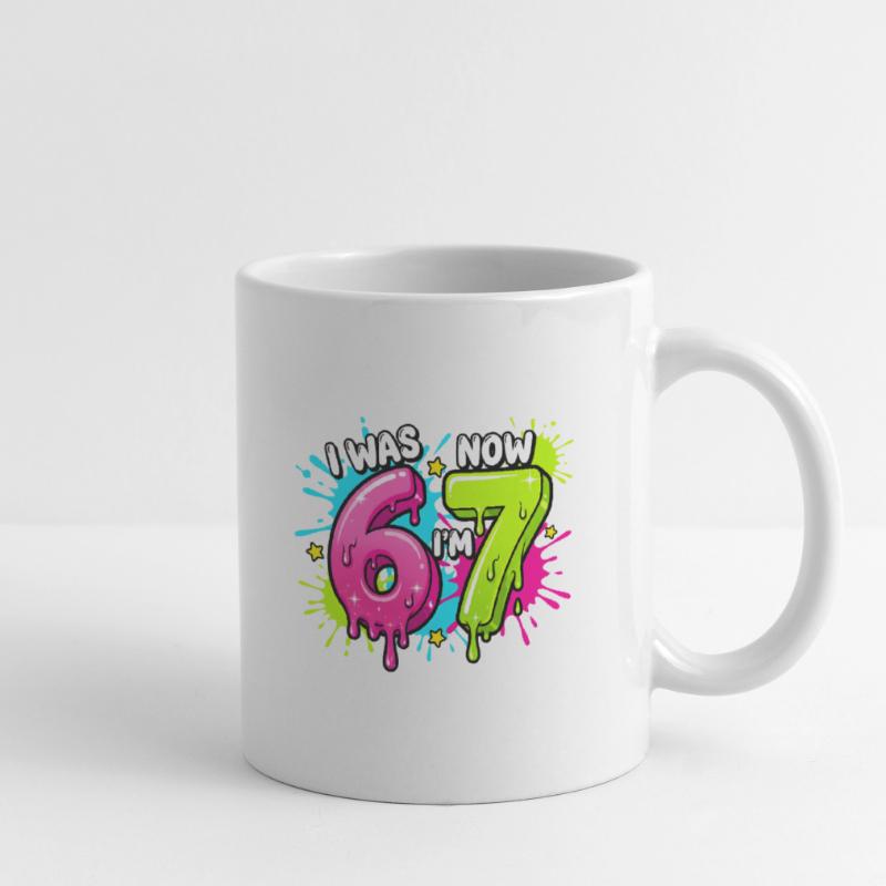 J’avais 6 ans, maintenant j’ai 7 ans et j’ai un design d’âge de 7 ans Mug blanc