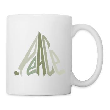 Peace Graffiti with Heart Green - Mug - white - Right