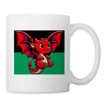 Drache - Tasse - Weiß - Rechts
