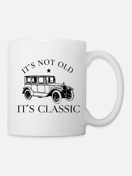 Oldtimer Auto It's Not Old It's Classic Saying - Mug - white