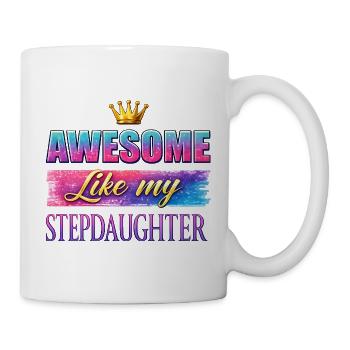 Awesome Like my Stepdaughter: Crown & Glitter - Mug - white - Right