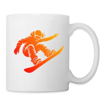 Les snowboardeurs adorent s’habiller pour les femmes - Mug blanc - blanc - Droite
