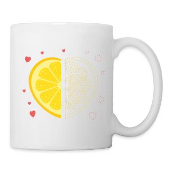 Zitronenherz – Missing My Other Half - Tasse - Weiß - Rechts