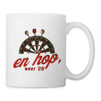 Leuke Darts Sweat à capuche, en hop, weer 26 - Mug blanc - blanc - Droite