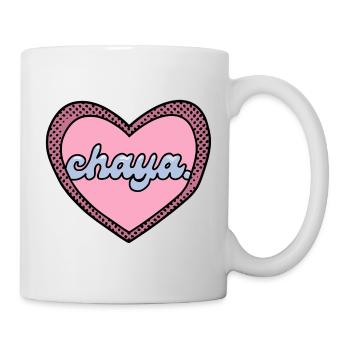 Chaya Heart Pop Art Rose - Mug blanc - blanc - Droite