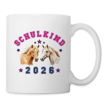 School Child 2026 School Enrollment Horses Horse - Mug - white - Right