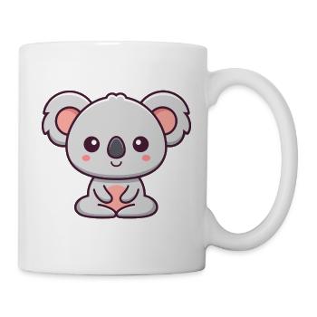 Süßer Kawaii Kleiner Koala - Tasse - Weiß - Rechts