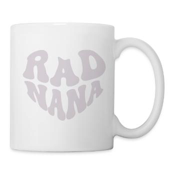 Retro Rad Nana Heart - Cool Nana (Couleur personnalisée) - Mug blanc - blanc - Droite
