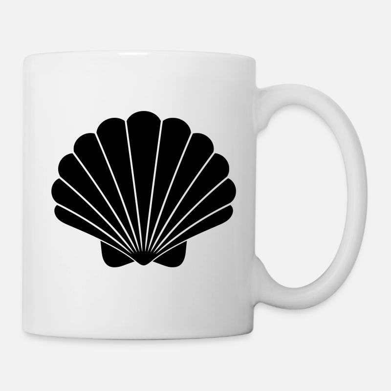 Symbole de coquillage Minimal Maritime - Mug blanc - blanc