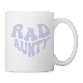 Retro Rad Aunty Heart – Cool Aunt (Custom Color) - Tasse - Weiß - Rechts