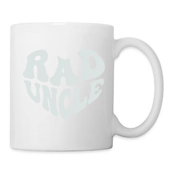 Retro Rad Uncle Heart - Cool Uncle (Custom Color) - Mug - white - Right