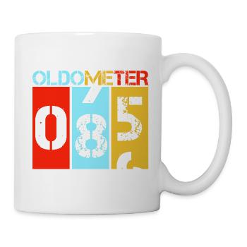 Oldometer 85 Funny 85th Birthday Milestone Gift - Mug - white - Right