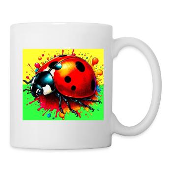 Marienkäfer - Tasse - Weiß - Rechts